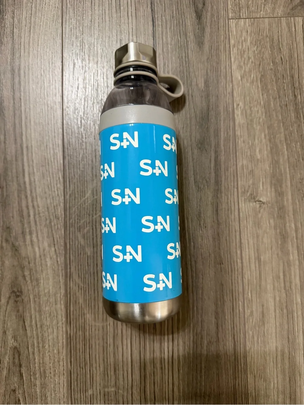 S+N Blue Pattern Stainless Water Bottle - S+N Brand